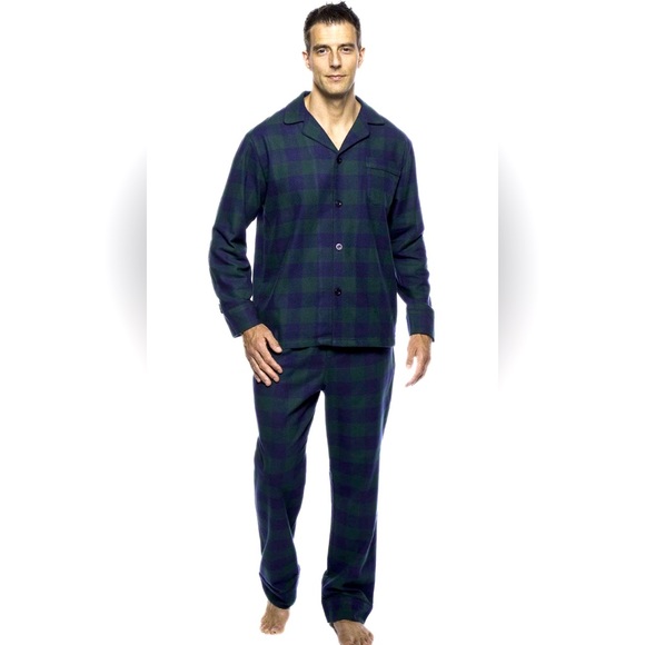 Royal Mount Other - Royal Mount Flannel Pajamas Set Men’s 2XL Blue Green Checkered Button down‎ top